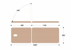 Массажный стол с двумя электроприводами Heliox Х222